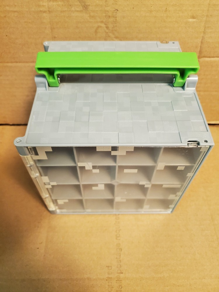 Minecraft Mini Figure Collector Case Stone Cube Playset Storage & Display Box.