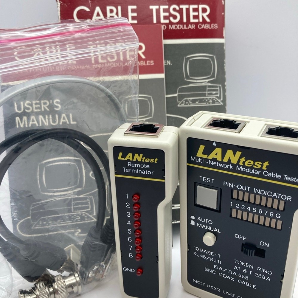 Cable Lan Enhanced Network Cable Tester & Terminator Zipper Case Nos
