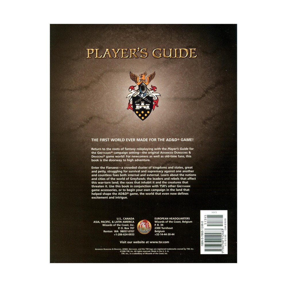 TSR Greyhawk Player's Guide to Greyhawk, A VG+