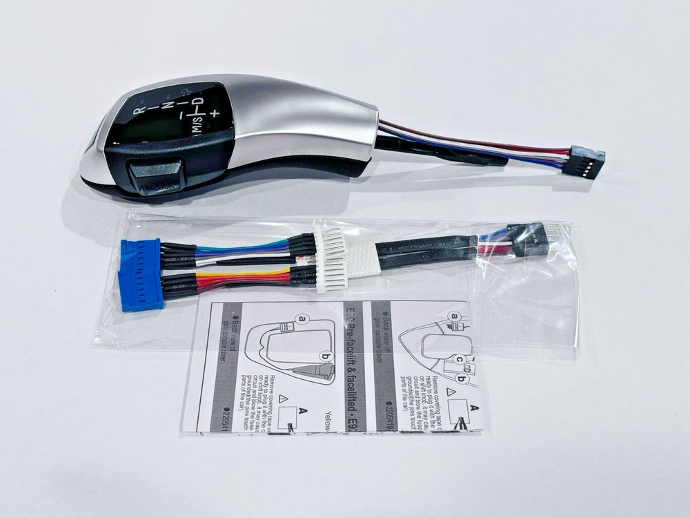 LED Silver Gear Shift Knob F30 Style For Select BMW E81 E84 E87 E89 E90 E91 E94