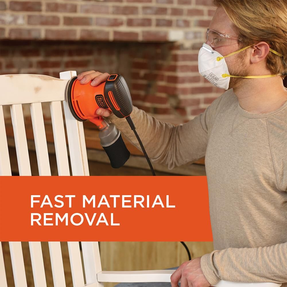 BLACK+DECKER Random Orbit Sander, 5-Inch - BDERO100