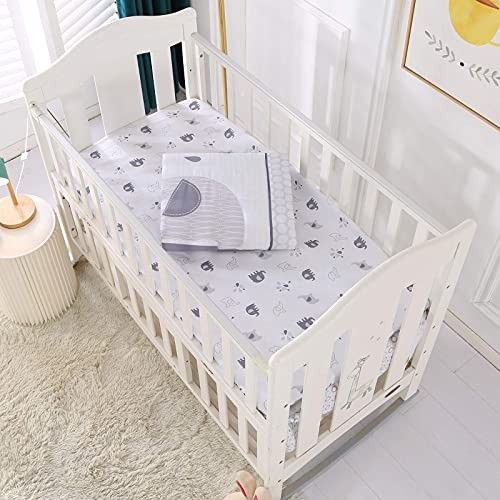 Grey Elephant Bedding 3-Piece Elephant Baby Bedding(Grey)
