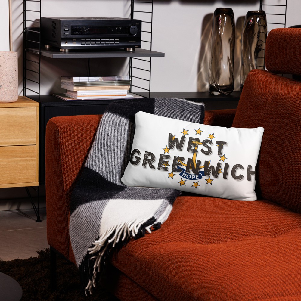 West Greenwich Rhode Island Flag Pillow