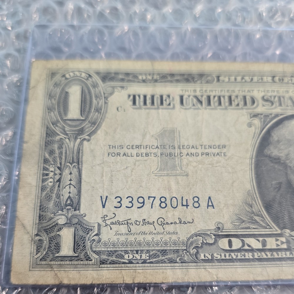 TWO-$1 1957B SERIES SILVER CERTIFICATES