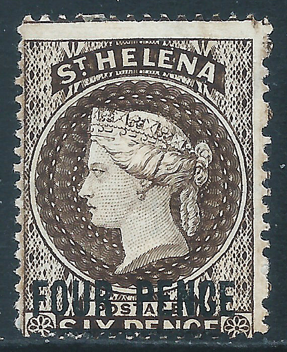 St Helena, Sc #38, 4d on 6d, MH