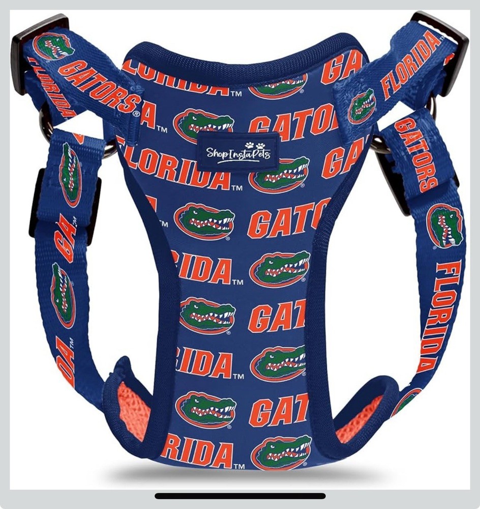 NCAA Adjustable Officially Licensed Dog Step-in Harness Medium Florida Gators