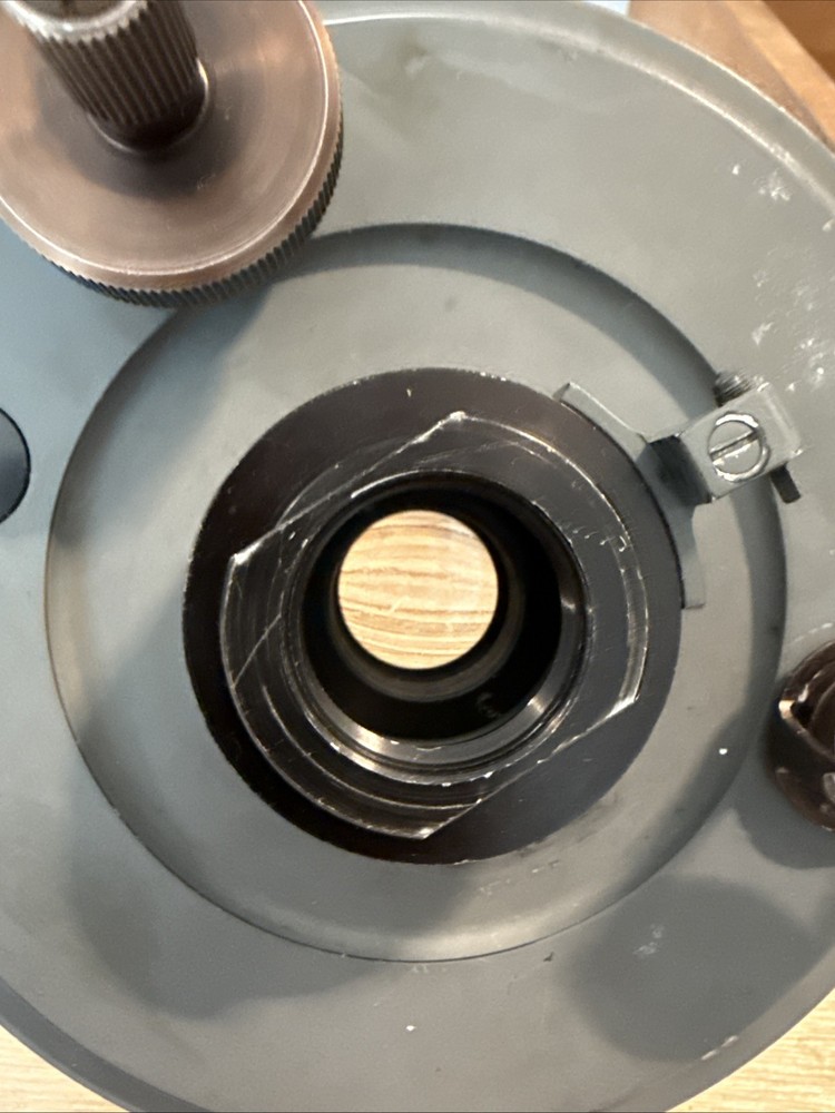 Vintage E. Leitz Wetzlar goniometer head For tool makers microscope 373757 Case