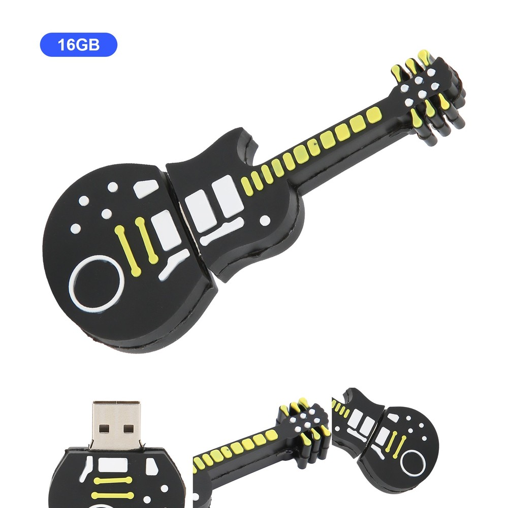 Cartoon GuitarShaped Flash Disk For Data Storage And Sharing Trending