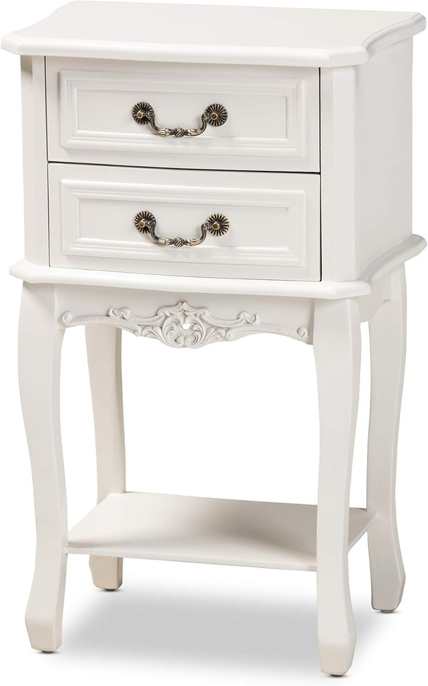 Nightstands, White/Brass