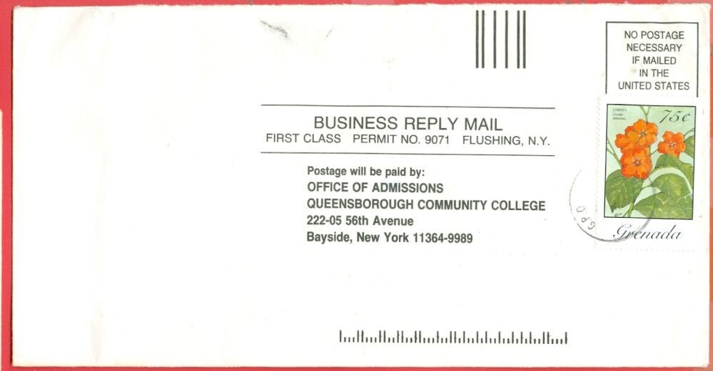 Bermuda + Grenada 2 diff BUSINESS REPLY Cover to USA