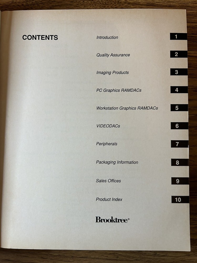 Brooktree Graphics and Imaging Product Databook 1993
