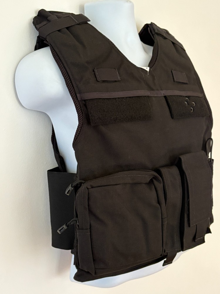 SECOND CHANCE Standard Fix Pocket Tactical Armor Carrier Side Open Small Black