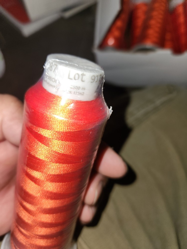 MADEIRA (10 PACK) Polyneon #40 Polyester Embroidery Thread 2500m Orange 1987