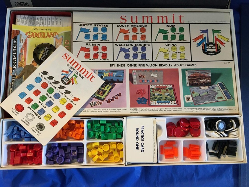 Summit....Vintage 1961........Global Strategy Game...Milton-Bradley