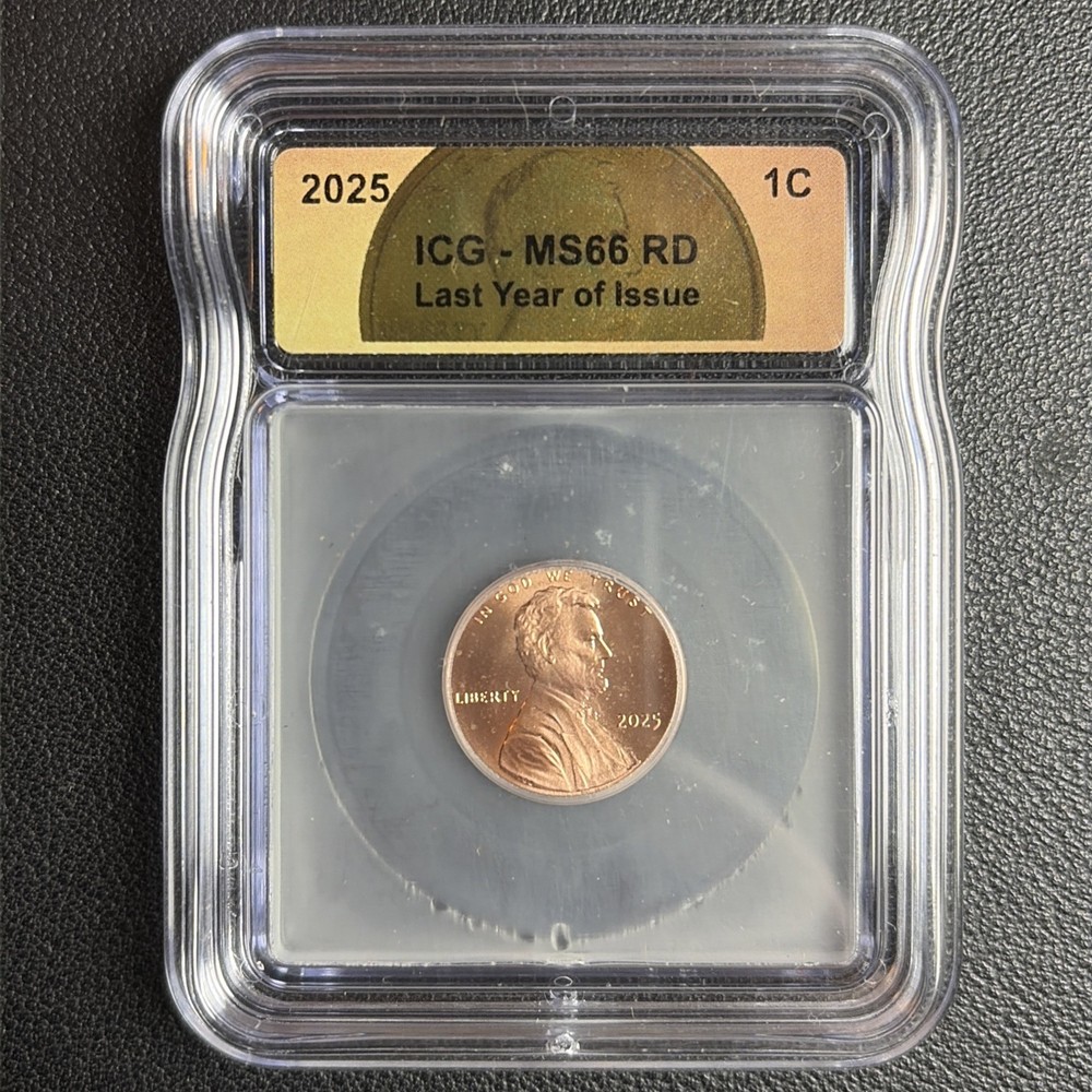 2025 Lincoln Shield Cent - Uncirculated - ICG MS66 RD - 1C