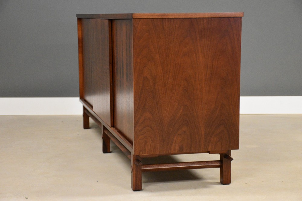 Refinished Walnut 72” Sideboard Credenza by Henredon Heritage