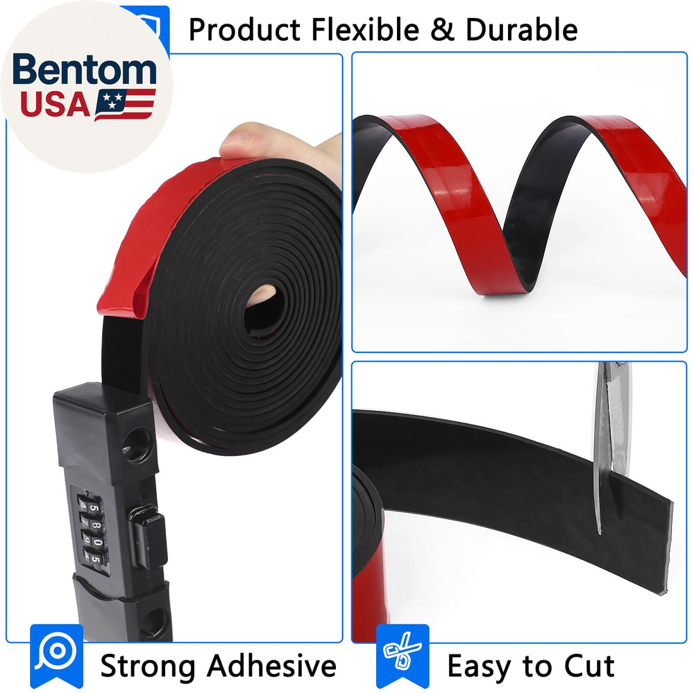 Adhesive Solid Rubber Strips, 5" Wide X 1/16" Thick X 120" Long Self Stick Black