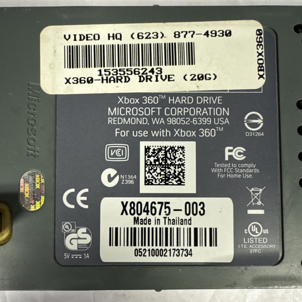 Authentic Microsoft XBOX 360 20GB Hard Drive
