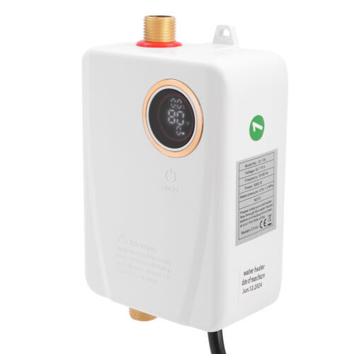 Electric Tankless Water Heater Instant Hot Shower Kitchen Heater 110V 3000W