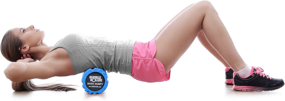 RumbleRoller Basic Bumpy Foam Roller, Solid Core EVA Foam Roller with Grid/Bump