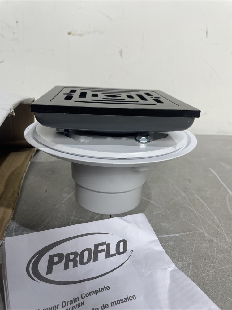 PROFLO PF607MB Square Shower Drain - Black