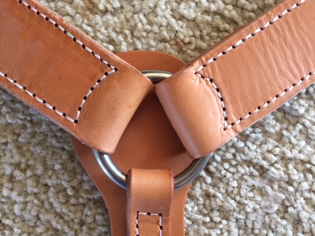 BREAST COLLAR DOUBLE STITCHED WITH STAINLESS HARDWARE - 1 3/4"