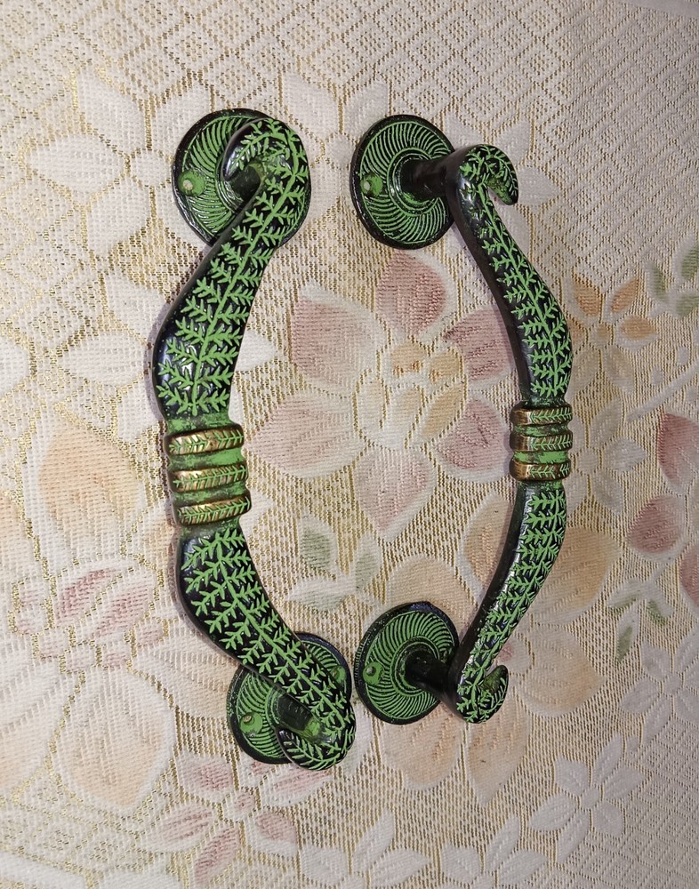 Bow & Arrow Design Door Handle Pair Brass Elegant Object Office Door Pull CA544