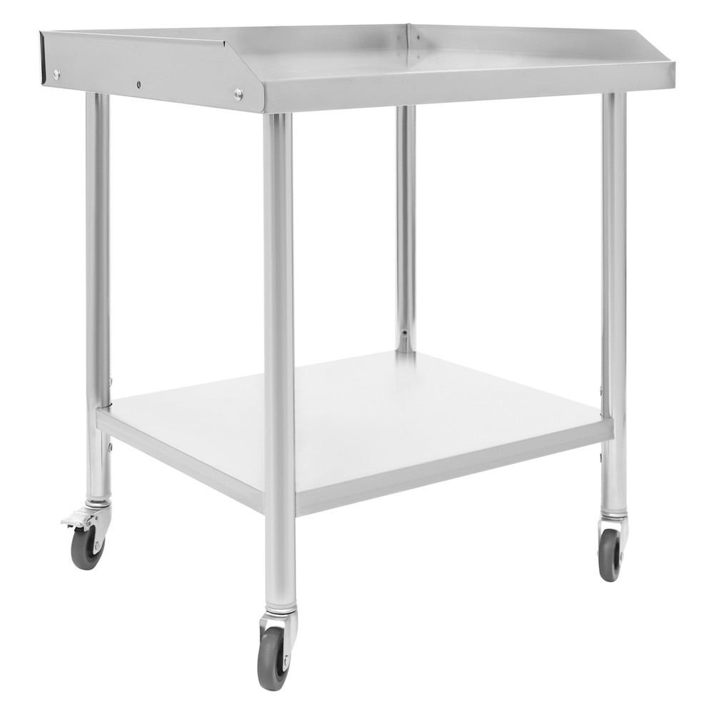 2-Layer Stainless Steel Work Table 500kg Working Bench Commercial Prep Table