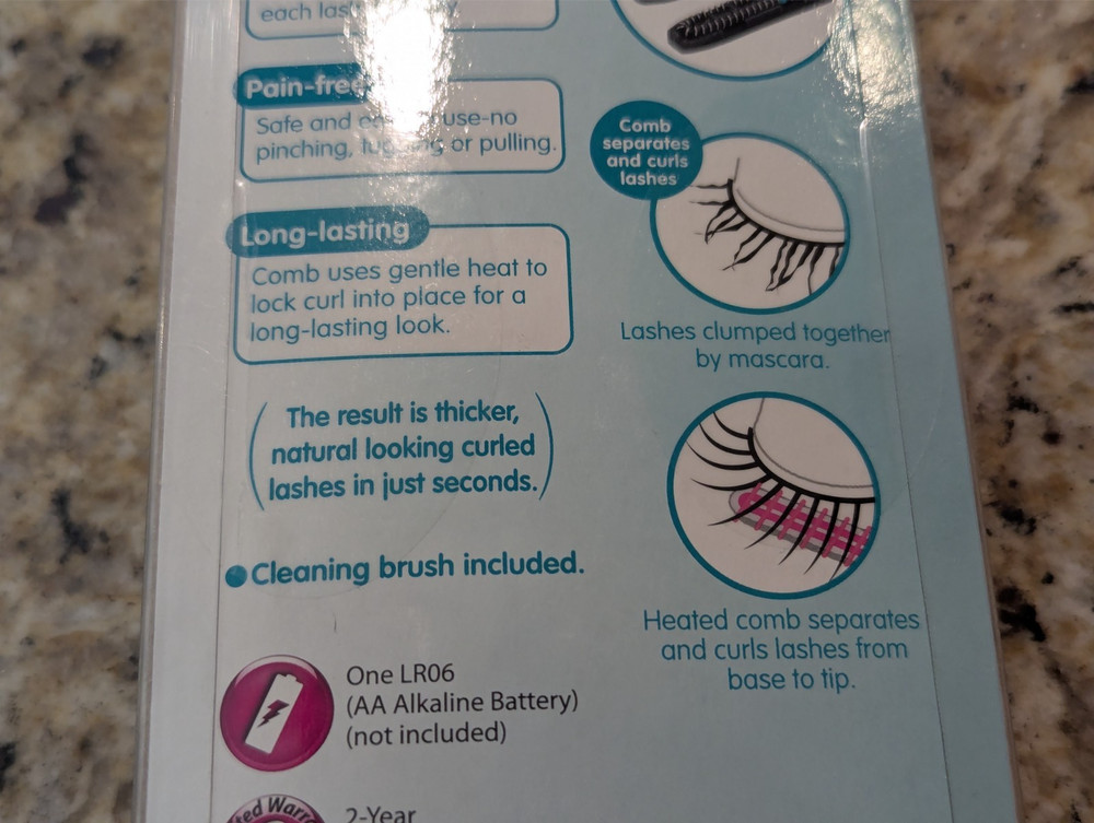 Panasonic Eyelash Curler Heated EH2351 Battery Powered