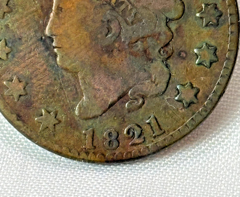 1821 Large Cent Coronet Head