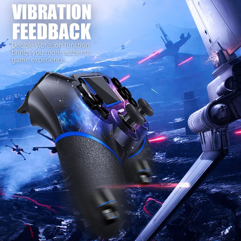 AceGamer Wireless Controller for PS4, Custom Design V2 Gamepad Galaxy