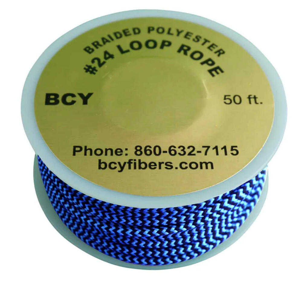 39" BCY #24 -2-TONE SILVER /BLACK Archery Bowstring BOW RELEASE D LOOP ROPE