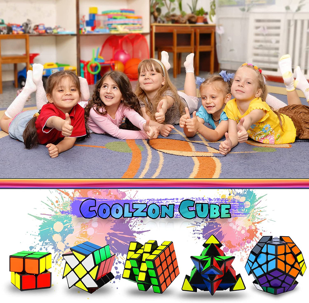 Speed Cube Set, Puzzle Cube, Magic Cube 2X2 4X4 Pyraminx Pyramid Megaminx Fenghu