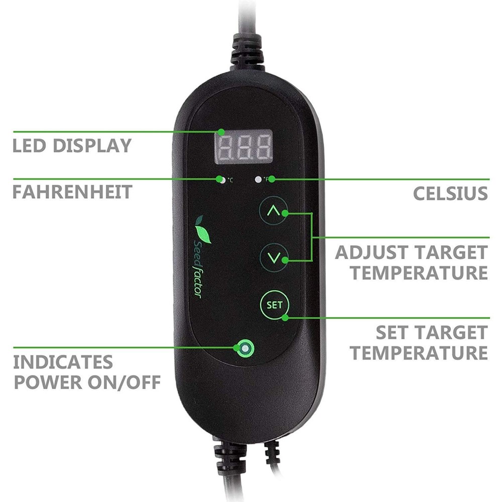 Digital Seedling Heat Mat Seed Starting Thermostat Controller for Seed Cloning