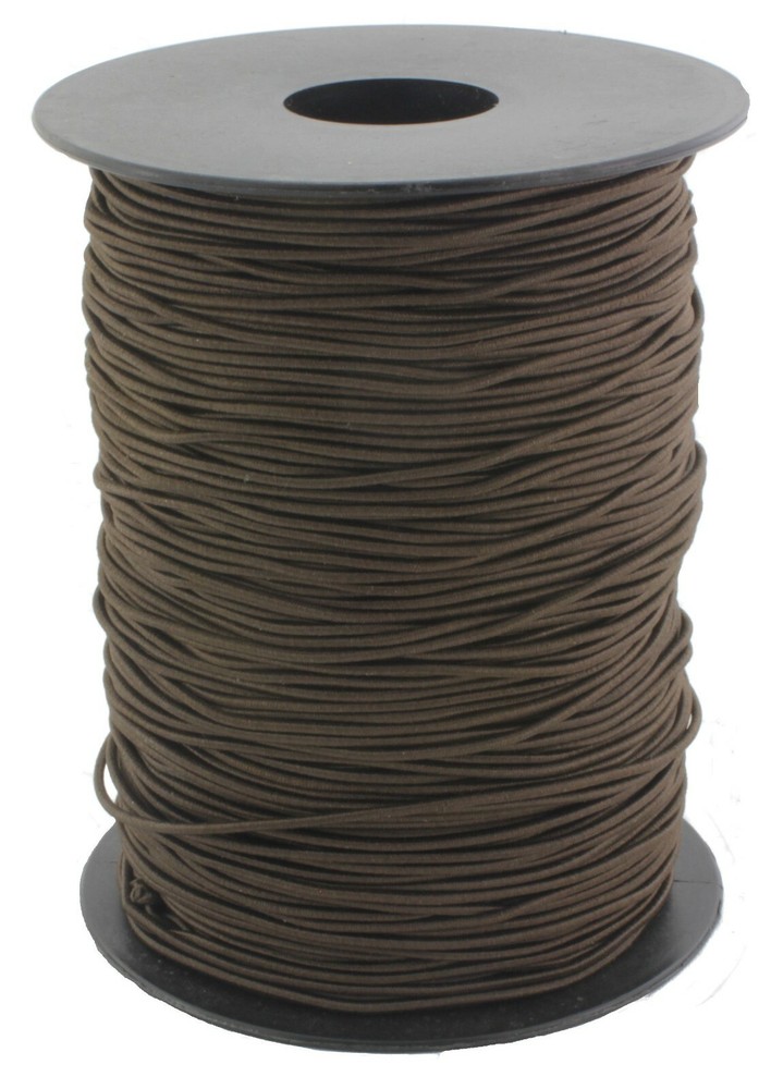 Brown round elastic 1.5 mm 5 & 10 meter lengths