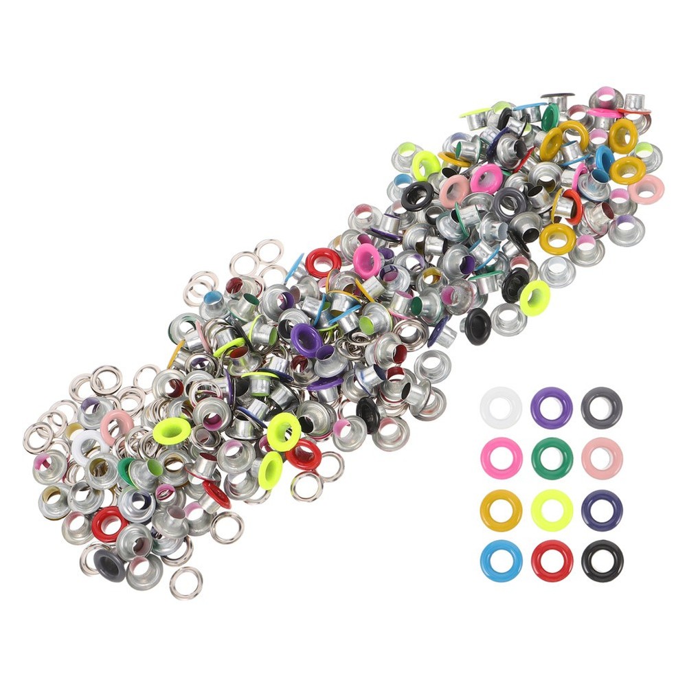200 Sets Multifunctional Shoe Buckle Eyelets and Tool for Fabric