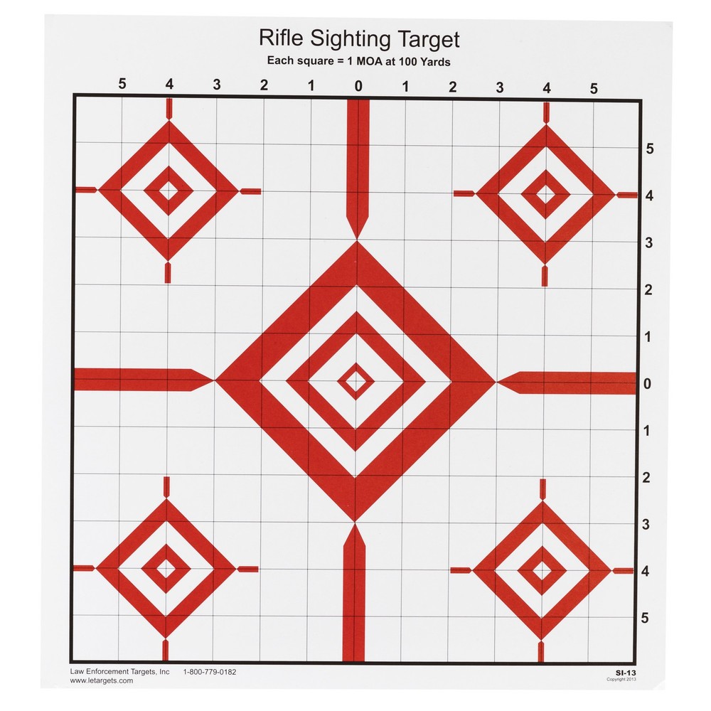 Action Target Advanced Rifle Sighting Diamond Target 14x15 100 Pack