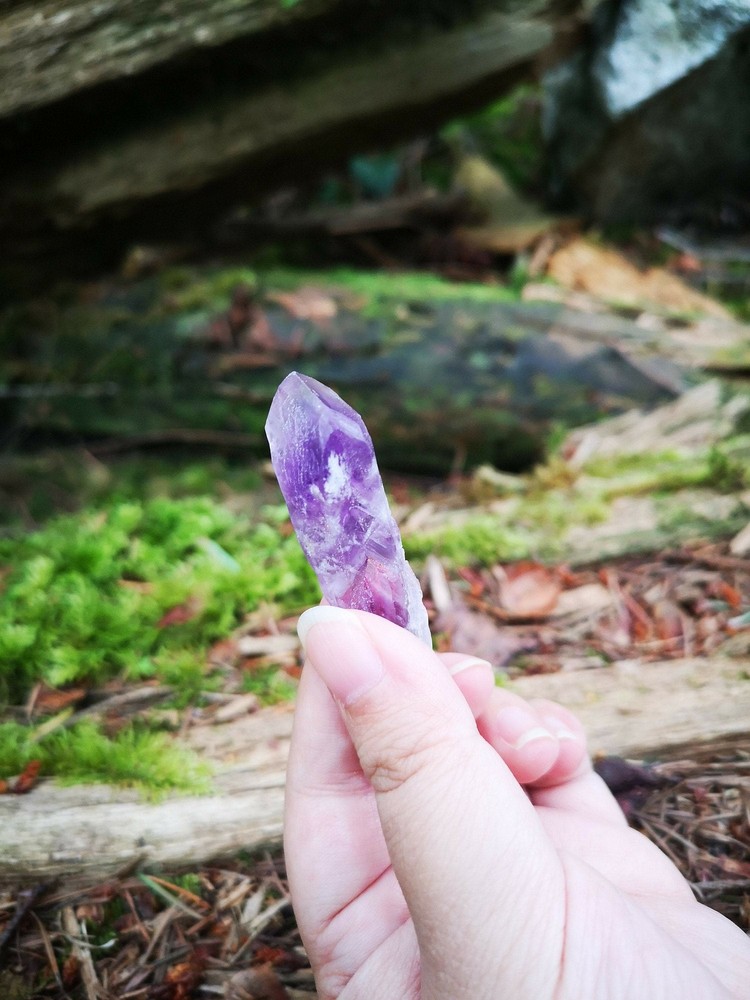 Brazillian Elestial Amethyst Wand/Points- Raw Crystals