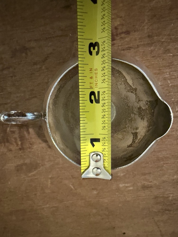 Vintage Silverplate Creamer Pitcher with Handle 3.5"
