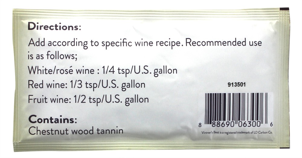 Wine Tannin 1 oz Wine Making Additive