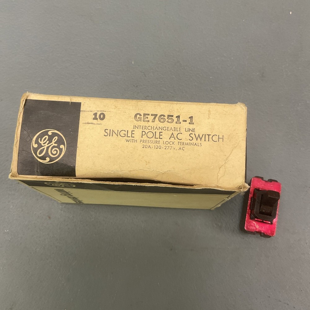 GE Single Pole Switch 20A,GE7651-1