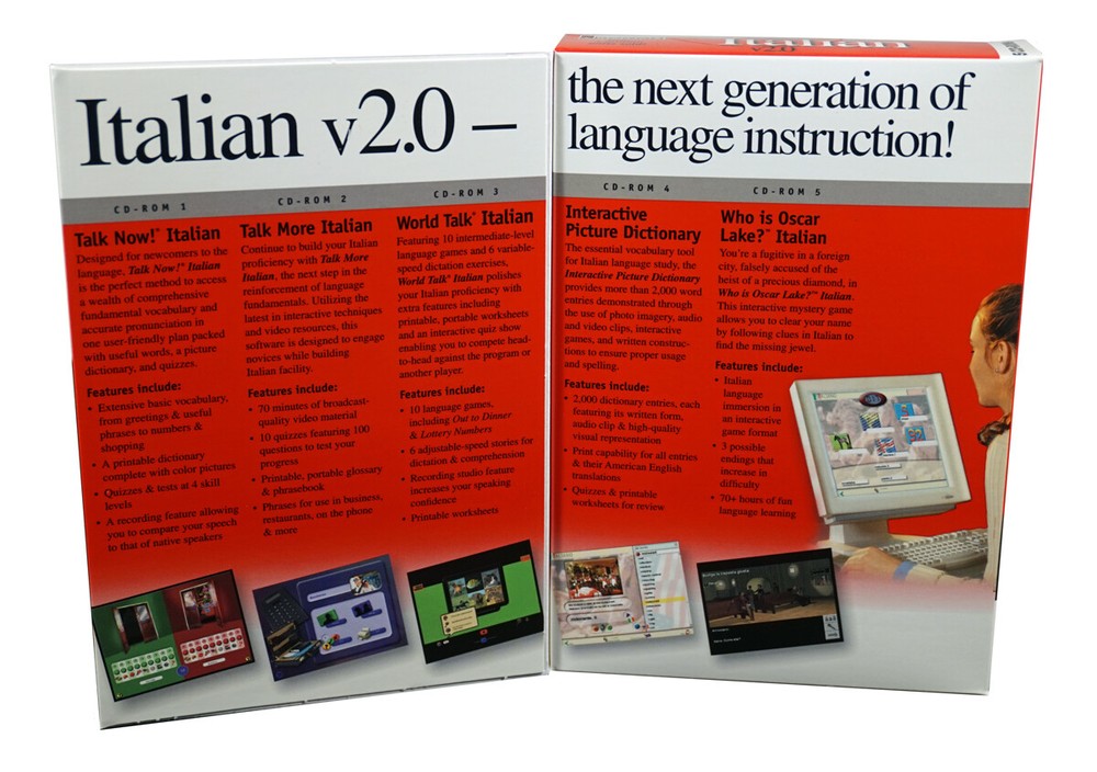 Instant Immersion Language Learning Italian (5 CD-Roms) - Designed for Beginners