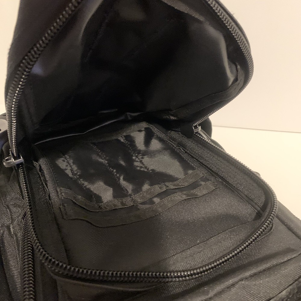 M48 OPS Black Tactical Backpack Bug Out Rucksack Hiking Travel Range Zip Bag