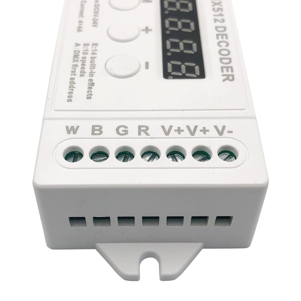 4 Channel DMX Decoder with RDM Digital Display,DMX512 Dimmer Driver PWM RGBW ...