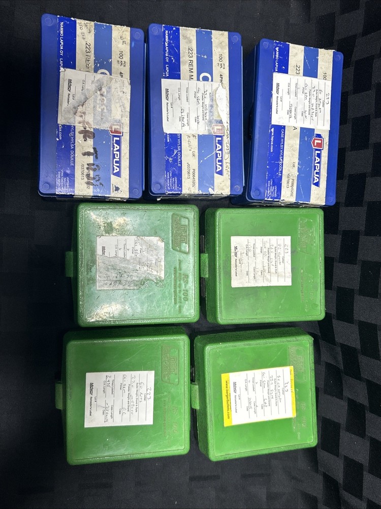 7 Ammo Boxes .223REMINGTON MTN + LUPUA
