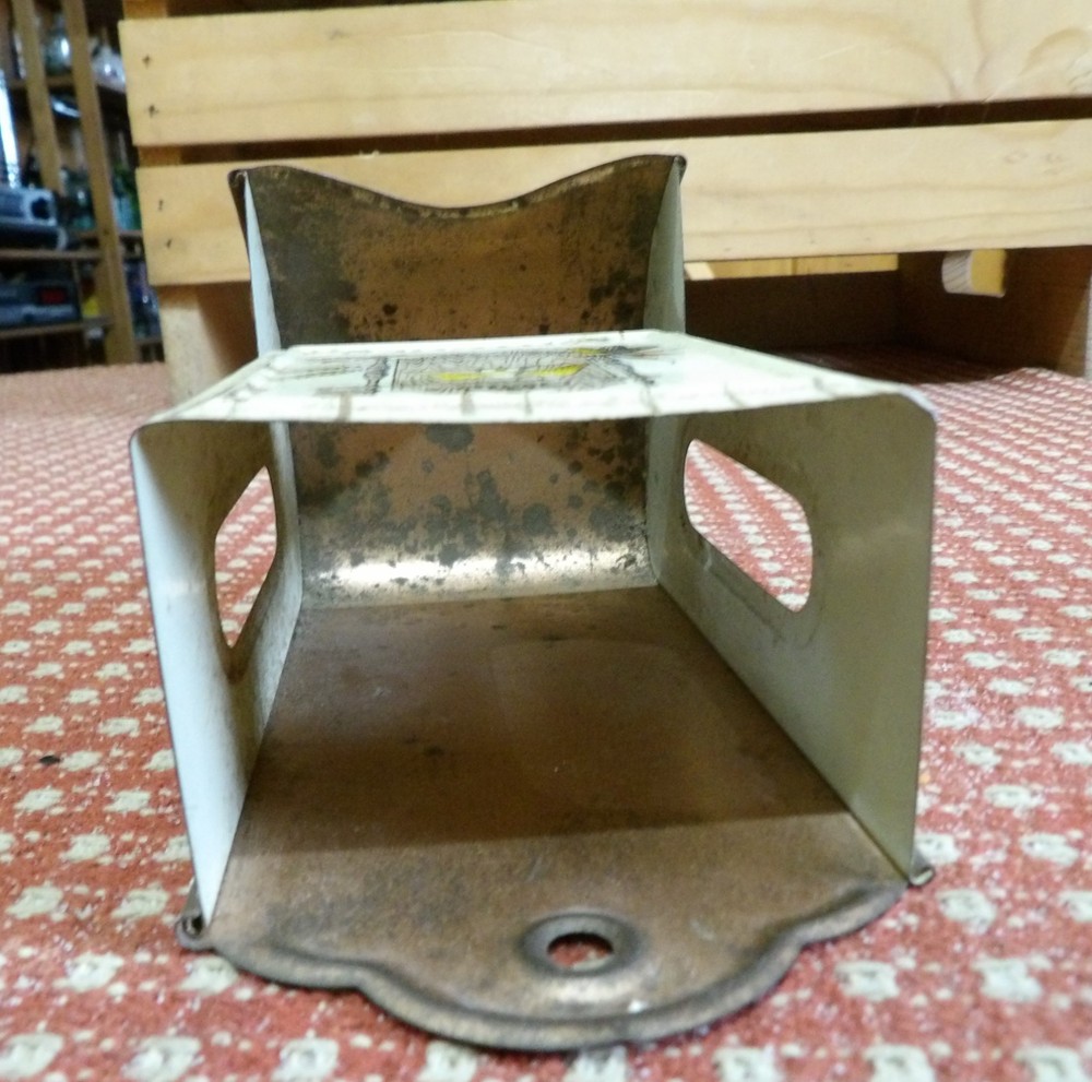1 Wall Mount Match Safe with Eagle wall Plaque. 3"A x 3¼"D x 6¼"H. Some Rust