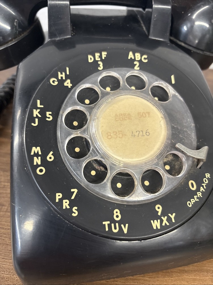 Vintage Bell System Black Rotary Phone, Untested