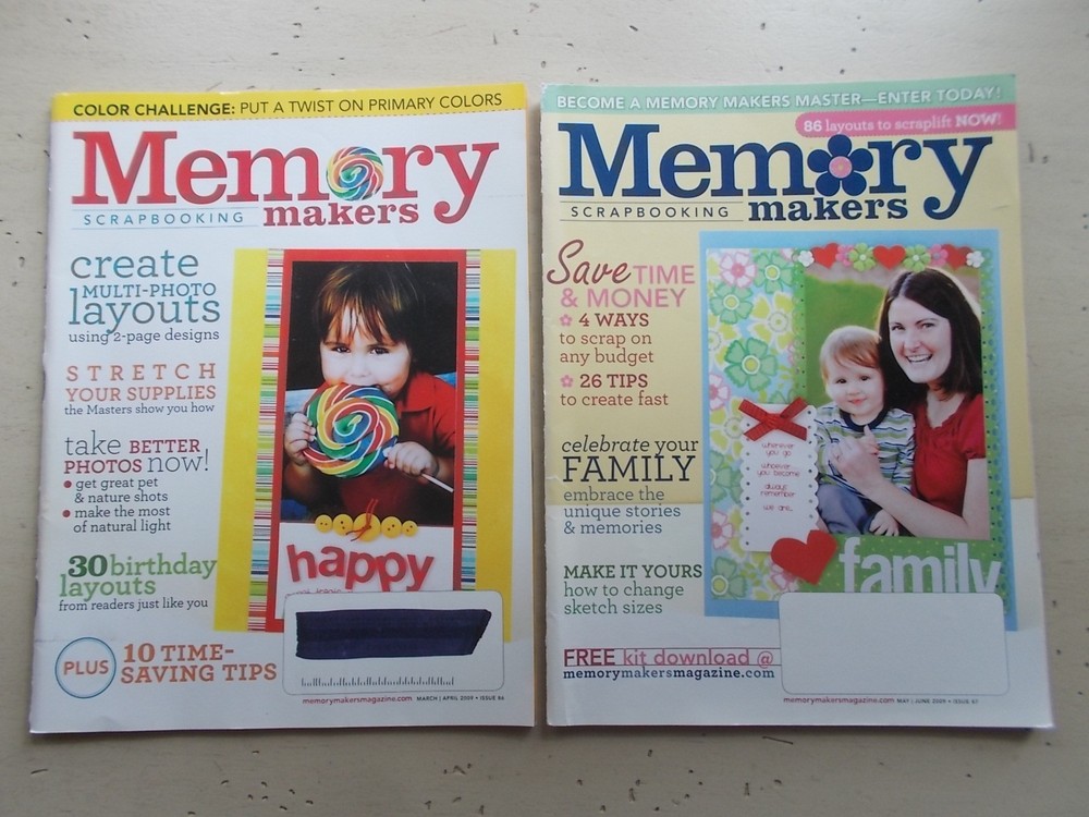 Lot 11 Memory Makers & Creating Keepsakes Scrapbook Idea Magazines 2004-2010