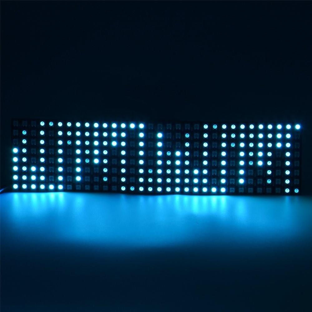 8x32 LED Matrix 256 Pixels WS2812B Digital Flexible LED Panel Individually Ad...