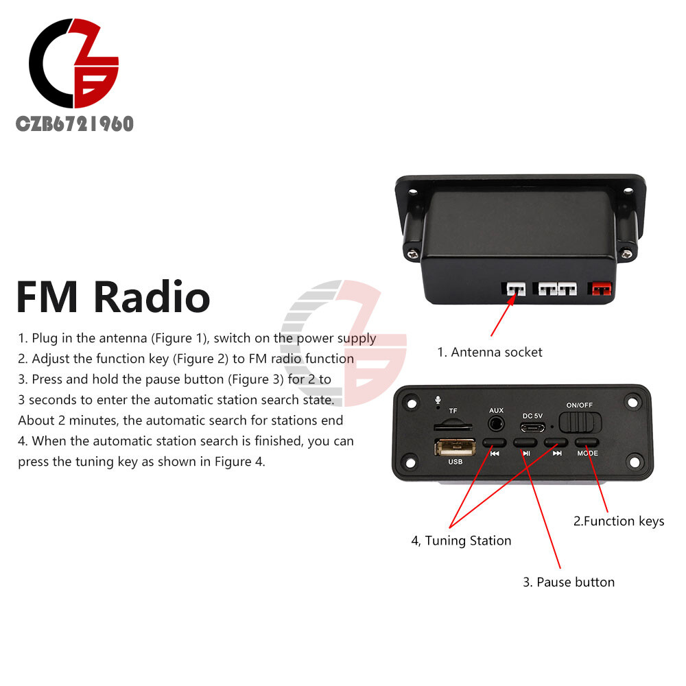 Audio Amplifier Decoder Board Audio Module USB TF Radio Bluetooth Car MP3 Player